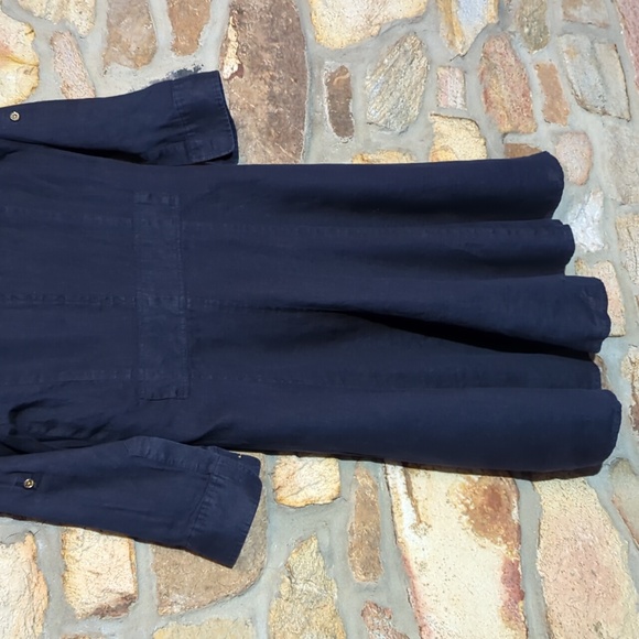 Lauren Ralph Lauren Dark Blue Linen Dress - Picture 8 of 13